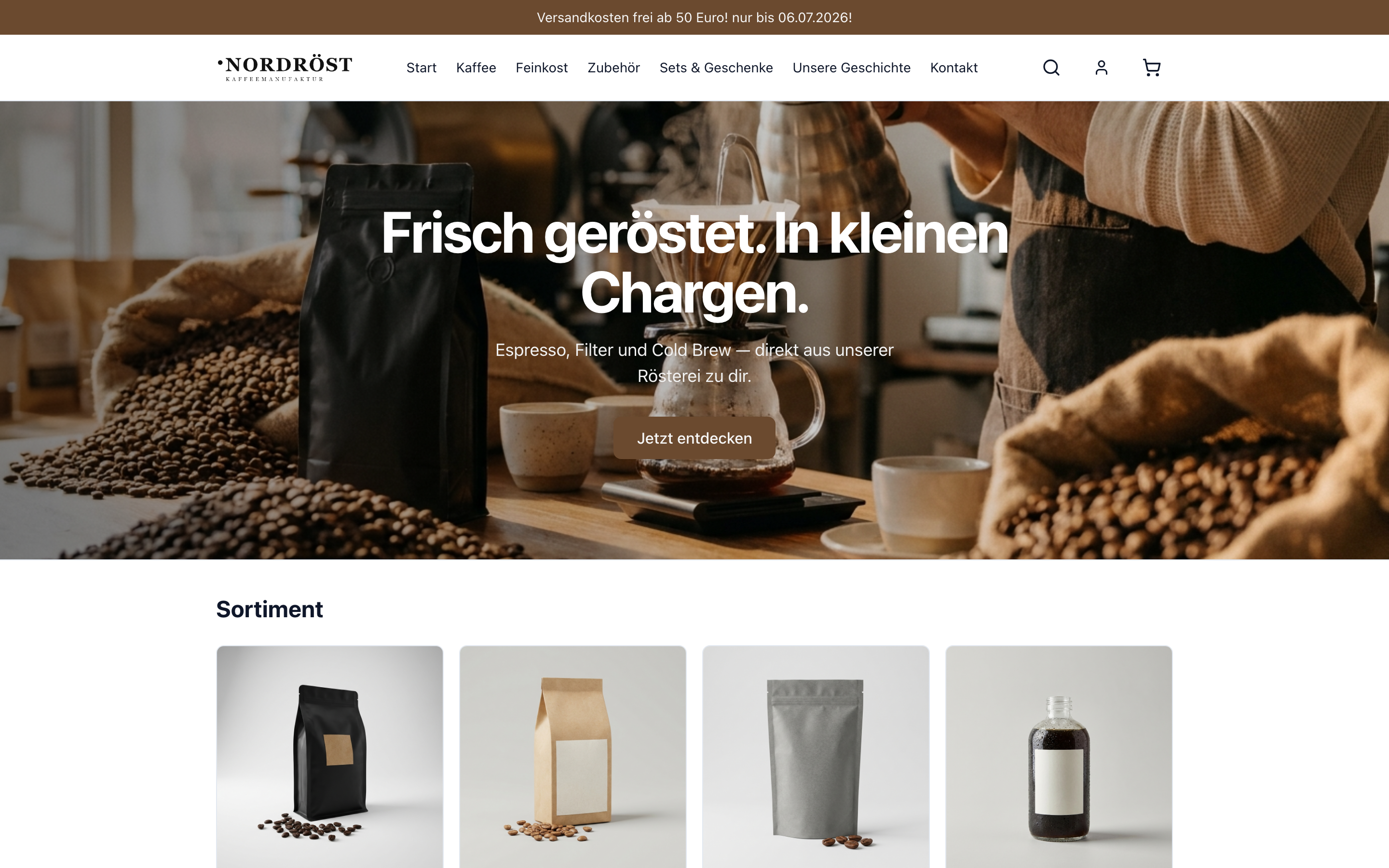 Schaufenster — Desktop-Ansicht